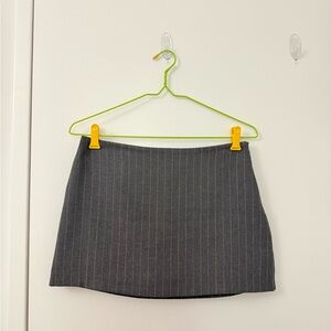Abercrombie & Fitch Gray Pinstripe Mini Skort